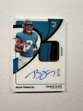 2024 Immaculate Brian Thomas Jr Rookie Patch Auto 15/18 FOTL