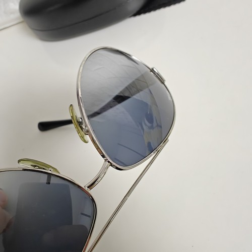 Ray-Ban RB3386 003/8G 63-13 3N Pilot Aviator Sunglasses Black Blue Gradient - Picture 11 of 19