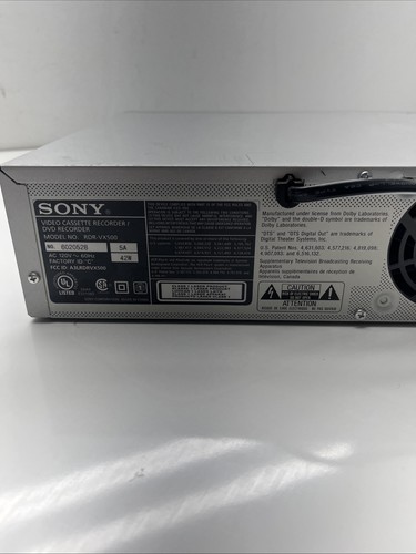 Sony RDR-VX500 VCR DVD Recorder Dubbing Combo Player Tested Working! No remote - Picture 9 of 11