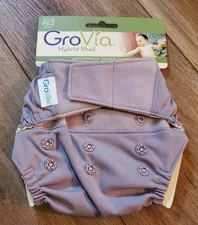 NEW GroVia Hybrid Shell Waterproof Diaper Cover  One-Size AI2 Shell Haze