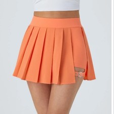 Halara Brand High Waisted Pleated 2-in-1 Pocket Adjustable Buckle Mini Skirt 1X
