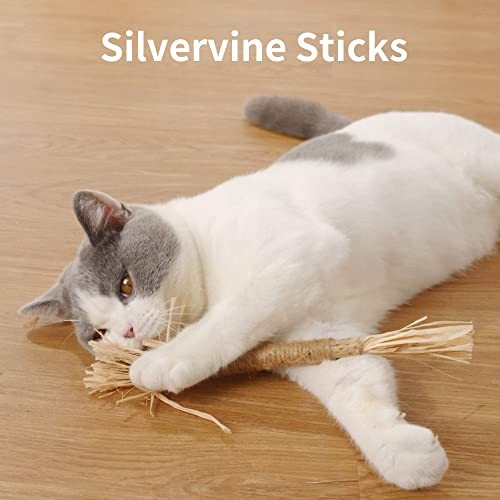 PAZ'S GIFT Catnip Toy Cat Toys Catnip Toy cat chew Toy cat Kicking Raffia 2pcs - Picture 6 of 6