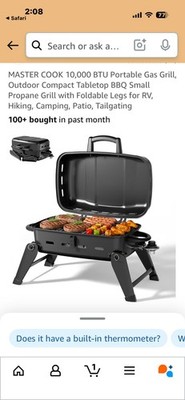 Master Cook Portable Gas Grill