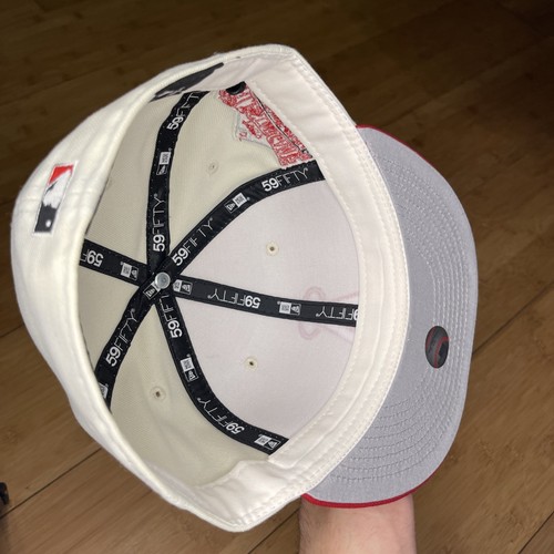 New Era 59FIFTY California Angels LA 1989 ASG W/ Pin White Red 7 3/4 Hat Rare - Picture 17 of 22