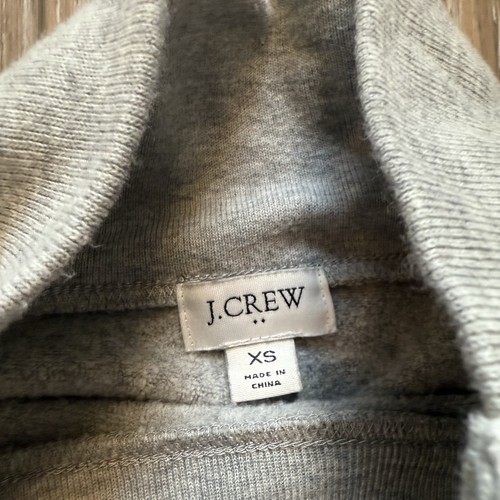 J. Crew graues Sweatshirt geknöpfter Stehkragen Damen Größe XS Preppy Y2K - Bild 5 von 8
