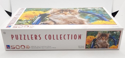 Sure-Lox Puzzlers Colección Gatito Ramo Puzzle 500 Piezas 18”x 11” Nuevo Precintado - Imagen 2 de 4