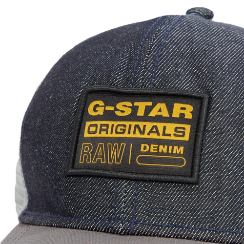 G-Star Raw Denim Embroidered Baseball Trucker Cap Denim / Grey - RRP £40 - Picture 6 of 7