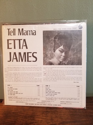 Etta James Tell Mama Cadet LPS 802 Stereo Original Pressing in Shrink Wrap VG+ - Foto 2 di 4