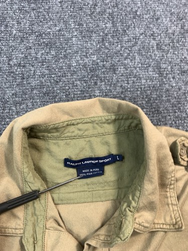 Ralph Lauren Sport Hemdblusenkleid Damen Large Braun Hellbraun Langarm Freizeit - Bild 6 von 19