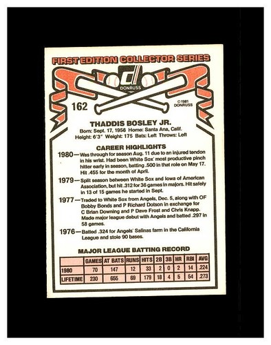 1981 DONRUSS BASEBALL YOU PICK SEE SCANS OF EVERY CARD & OTHER LISTINGS #161-299 - Picture 9 of 497