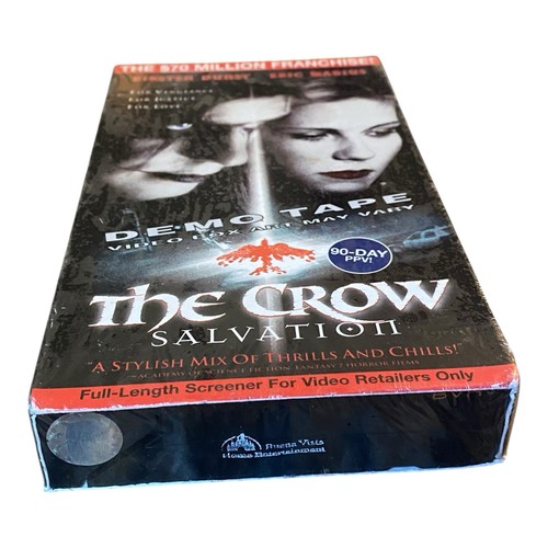 The Crow Salvation VHS - Rare Promo Demo Screener Tape - New Sealed - Picture 3 of 5