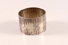 Serviettenring Silber800 Monogramm HS SH Art-Deco Wilhelm Binder 18gramm