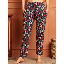 Hanna Andersson Blue Flannel Pajama Pants Holiday Christmas Unisex Medium M NWOT