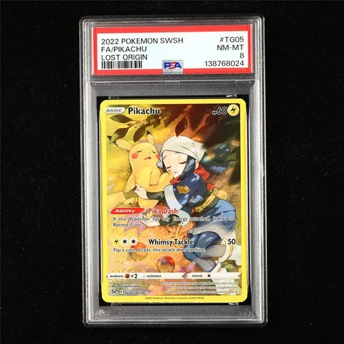 PSA 8 NM-MT 2022 Pokemon ENG Pikachu F TG05/TG30