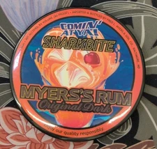 Vintage Pinback Button Liquor Advertising Myers Rum Original Dark Sharkbite