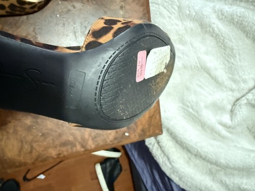 Jessica Simpson Sandalen Leopardenmuster Knöchelriemen Blockabsatz - Bild 7 von 7
