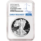 2019-W Proof $1 American Silver Eagle Congratulations Set NGC PF69UC Blue ER