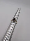 Vintage 9K Gold Sapphire Diamond Halo Ring Size 5 Oval Blue Sapphire Estate
