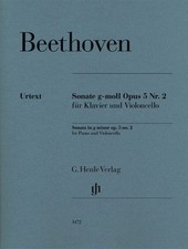 Beethoven Cello Sonata G Minor Op 5 No 2  Piano Sheet Music Henle Urtext Book