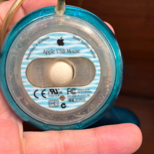 Vintage Apple Wired USB Mouse M4848 Bondi Blue – Tested & Working 100% - Afbeelding 3 van 10