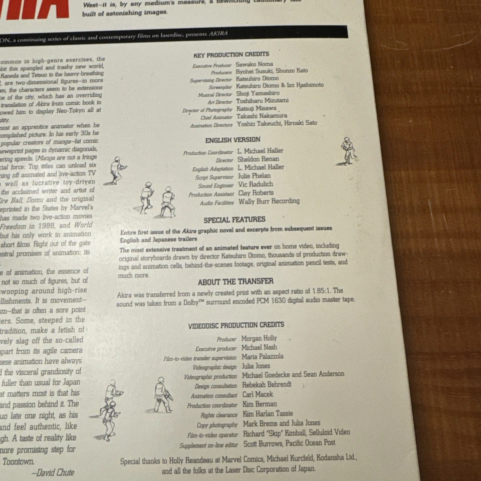 AKIRA Criterion Edition 3 LaserDisc With Foldout Sleeves Cult Anime Certificate - Image 4 of 4