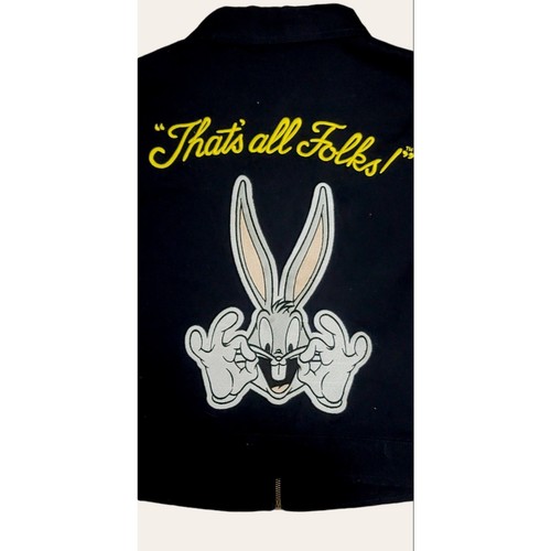 Vintage Looney Tunes Bugs Bunny "Thats All Folks" Damen bestickte Jacke M - Bild 3 von 5