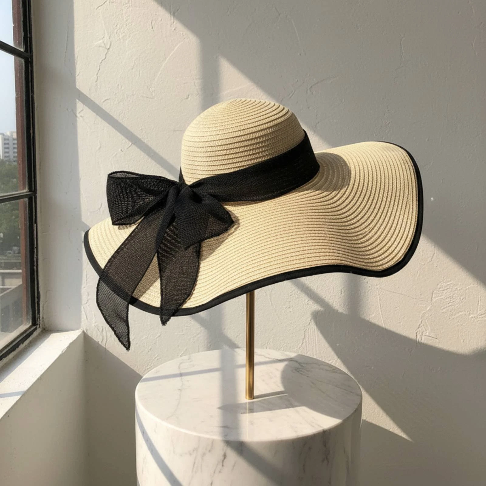 Large Border Beach Hat Breathable Headwear Lightweight for Holiday