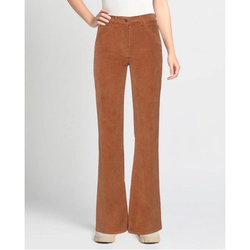 Nila Lotan Pants Corduroy Women Size 00 Flared Brown Mid Rise - Picture 2 of 15