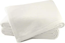 Luxurious 100% Cotton Plush Blanket - Ultra-Soft, Plush Comfort for All Seasons,