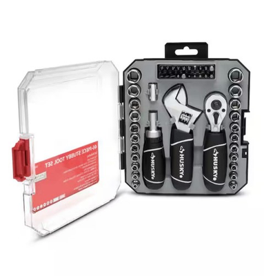 #ad Husky 1 4 in. 3 8 in. 1 2 in. Drive Accessory Set 19 Piece HACCY19PCRM $18.99