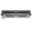 Wandmontage Rack mit 12 Port Cat6 Patch Panel RJ45 Networking Tool Kit Halt9716
