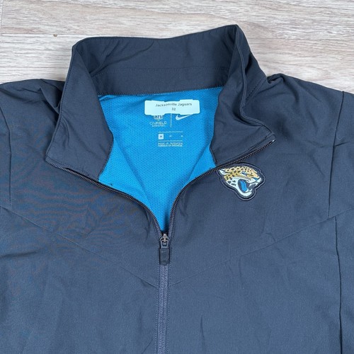 Nike On Field Jacksonville Jaguars Full Zip Windbreaker Jacket Mens Medium Black - Picture 2 of 12