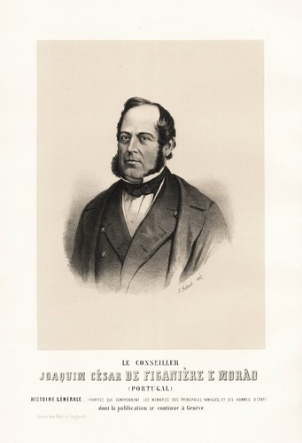 Joaquin CESAR De Figaniere E Morao Portogallo Litografia Ritratto 1867