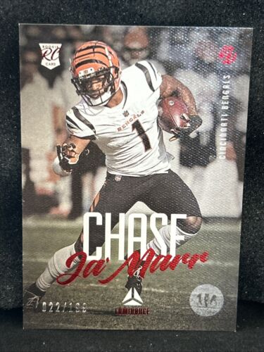 Panini Chronicles 2021 - Luminance Update Rookies Red #212 Ja'Marr Chase 22/199 - Imagen 1 de 2