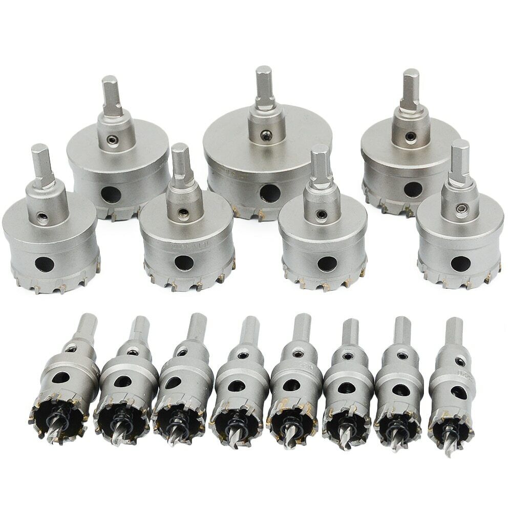 Details zu 12-200mm Lochsäge Hartmetall HM Bohrkrone Kreisschneider für Edelstahl Schneiden Auf Lager neu