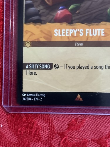 Disney Lorcana: Rise of the Floodborn - Sleepy's Flute - 34/204 - Rare - Picture 4 of 8