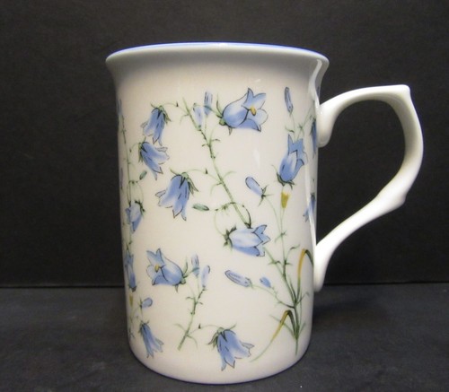 Set Of 8/6/4/2/1 Mugs Bluebells Harebells Fine Bone China Mugs Castle Shape 10oz - Picture 20 of 31