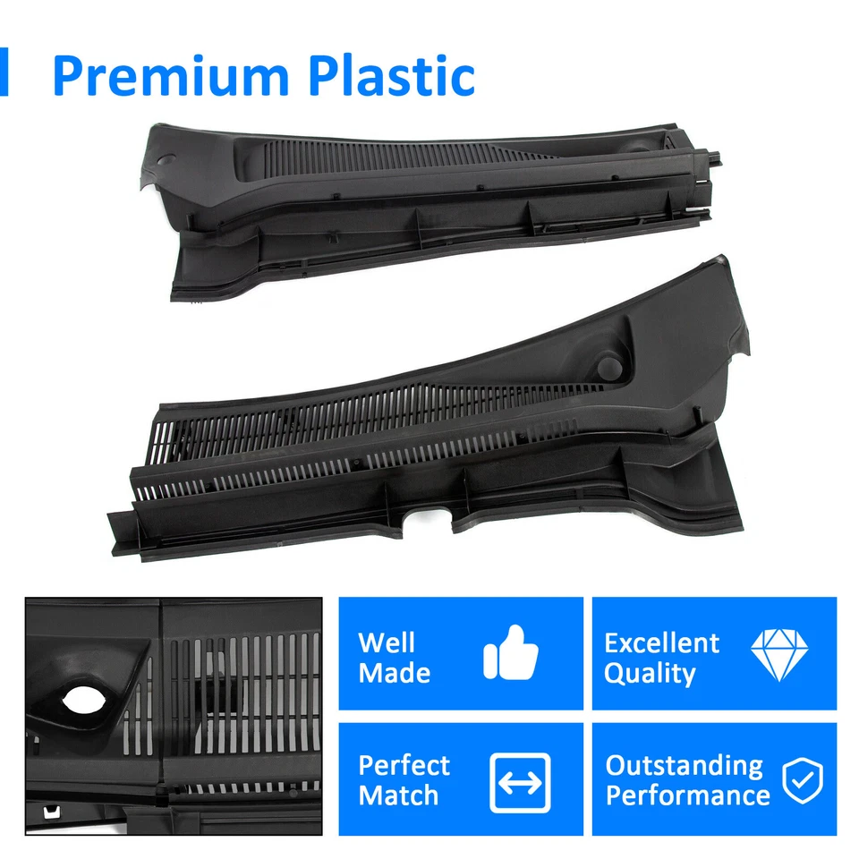 Fits 11 thru 16 Super Duty F250 F350 Ford Windshield Wiper Cowl Panel Grille Set Foto 4 de 4