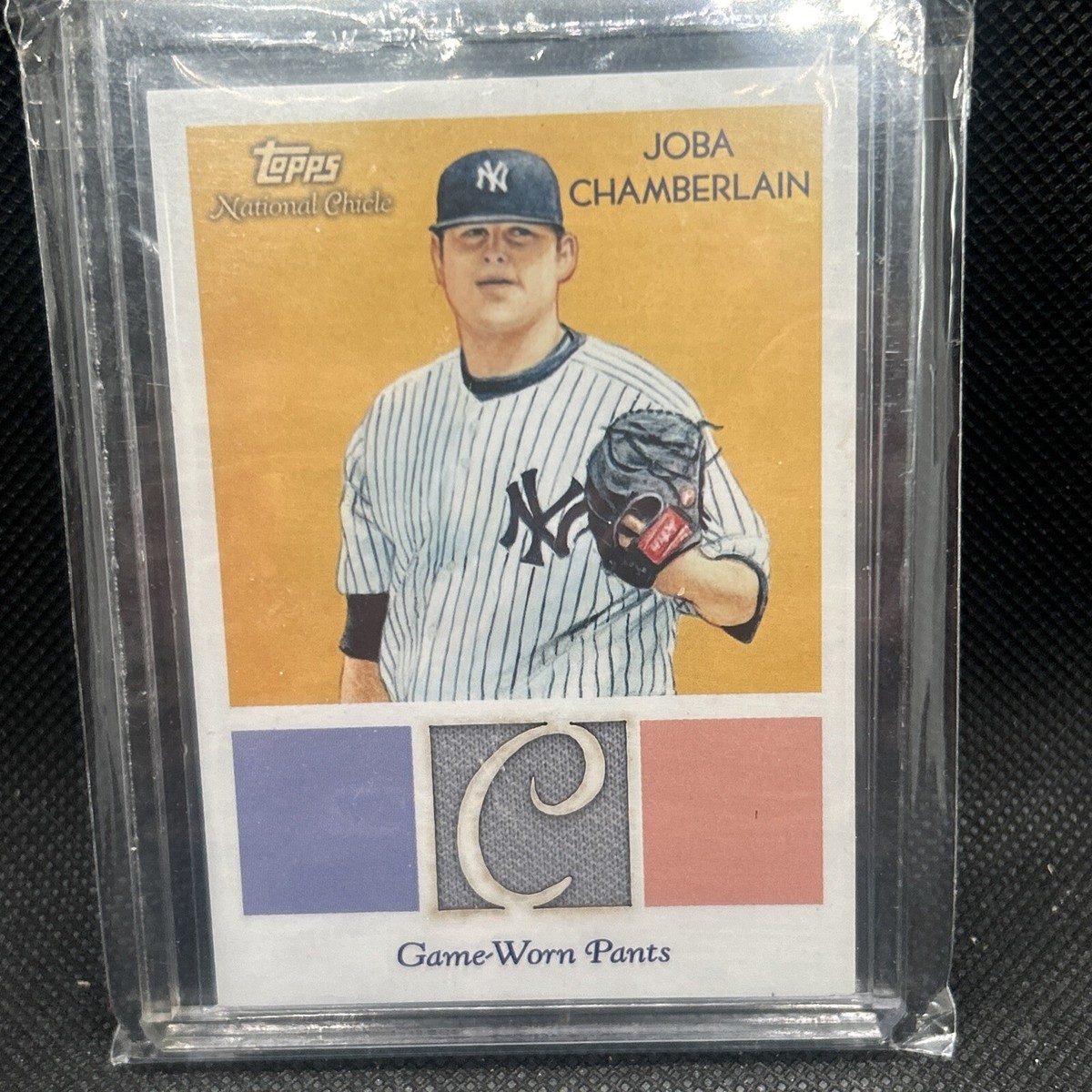 2010 Topps National Chicle NCR-JC Joba Chamberlain Game Worn Pants 