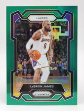 LeBron James 2023-24 Panini Prizm Green Prizm #63 Los Angeles Lakers
