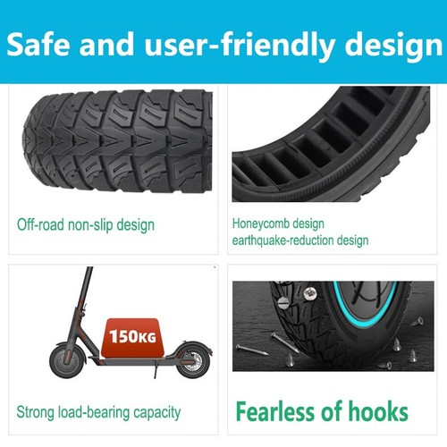 10X2.125 Inch Solid Tires for Electric Scooter,50/75-6.1 Replacement Wheel, 1... - Picture 4 of 8