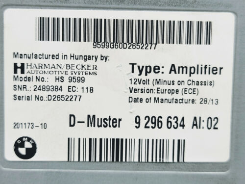 REPAIR SERVICE 9296634 9388960 2011-2015 Mini Countryman Harman Kardon amp 9599 - Picture 2 of 2