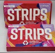 LAUNDRY DETERGENT SHEETS - STRIPS-ECO-FRIENDLY Fresh Linen 60 Loads NEW