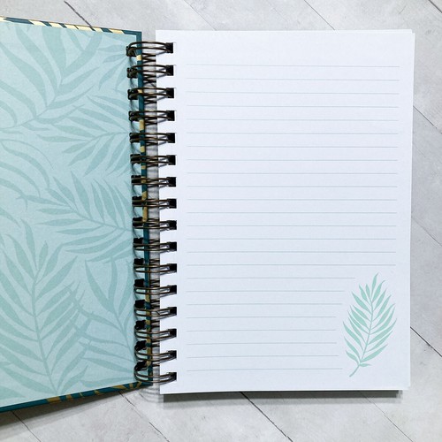 Tropical Palm Leaf Notebook Spiral Journal Hardcover 8.5" Lady Jayne - Picture 4 of 8
