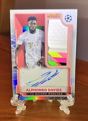Alphonso Davies Match Ball Auto 2022-23 Topps Merlin UCC MBS Alphonso Davies Match Ball Auto 2022-23 Topps Merlin UCC MBS