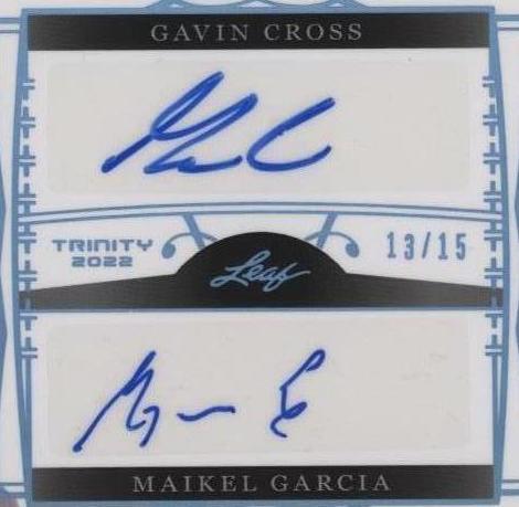 2022 Leaf Trinity - Gavin Cross Maikel Garcia #DA-8 - 1 of 1