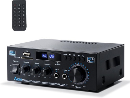 Compact Hi-Fi Stereo Receiver & Bluetooth Amplifier with Karaoke for Home Use - Picture 3 of 8