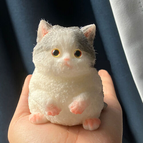 Handmade Furry Cat Kitty Squishy Squeezable Toy Anti Stress Anxiety Relief - Picture 12 of 18
