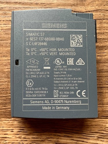 Siemens Used SIMATIC ET200SP Communication Module (6ES7137-6BD00-0BA0) - Picture 2 of 2