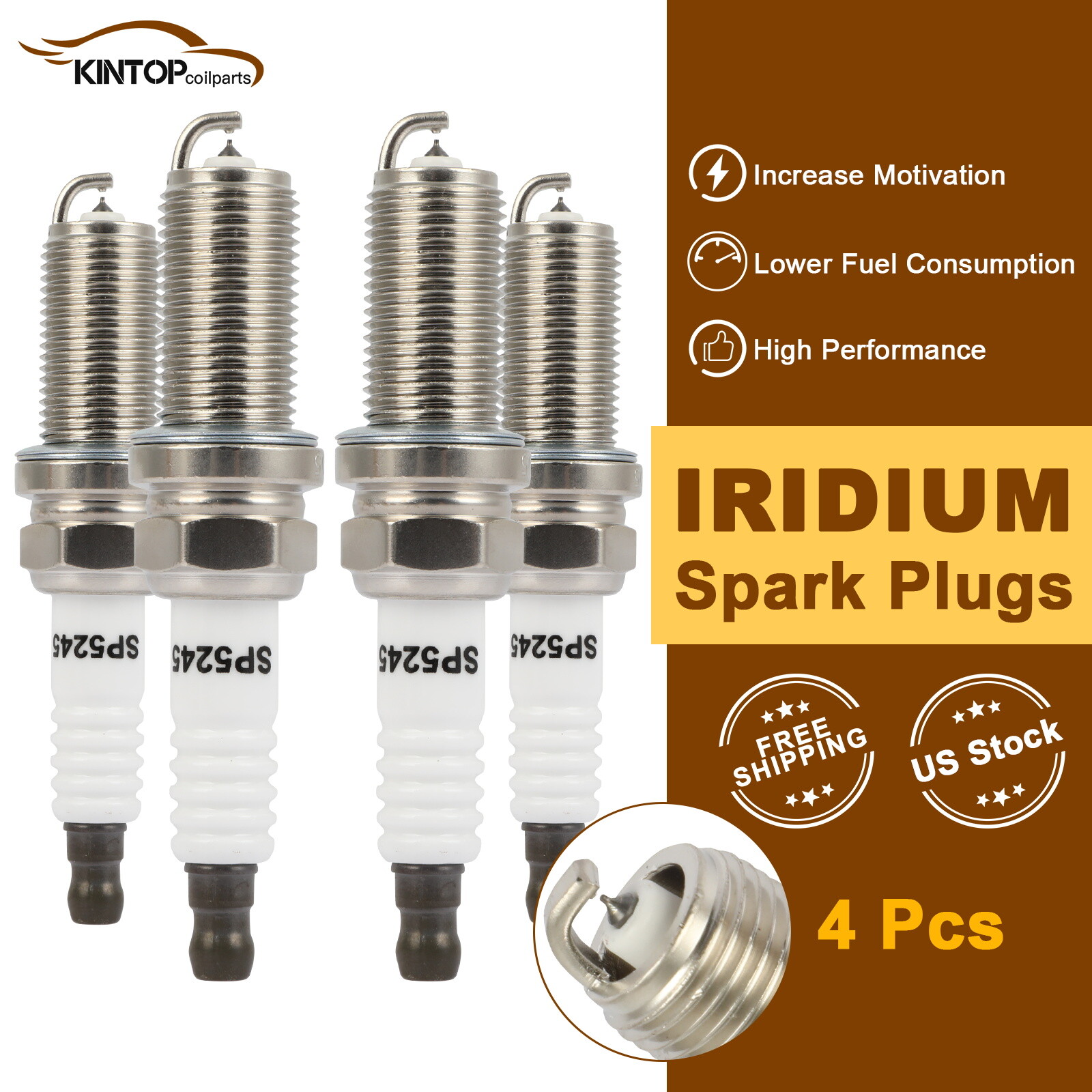 4x Iridium  Platinum Spark Plugs For Subaru WRX STI Mitsubishi Lancer
